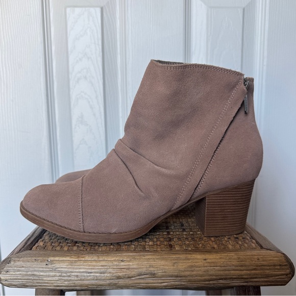 Skechers Suede Taxi Uptown Funk Leather Ankle Boots Taupe Size 11 - Picture 3 of 9